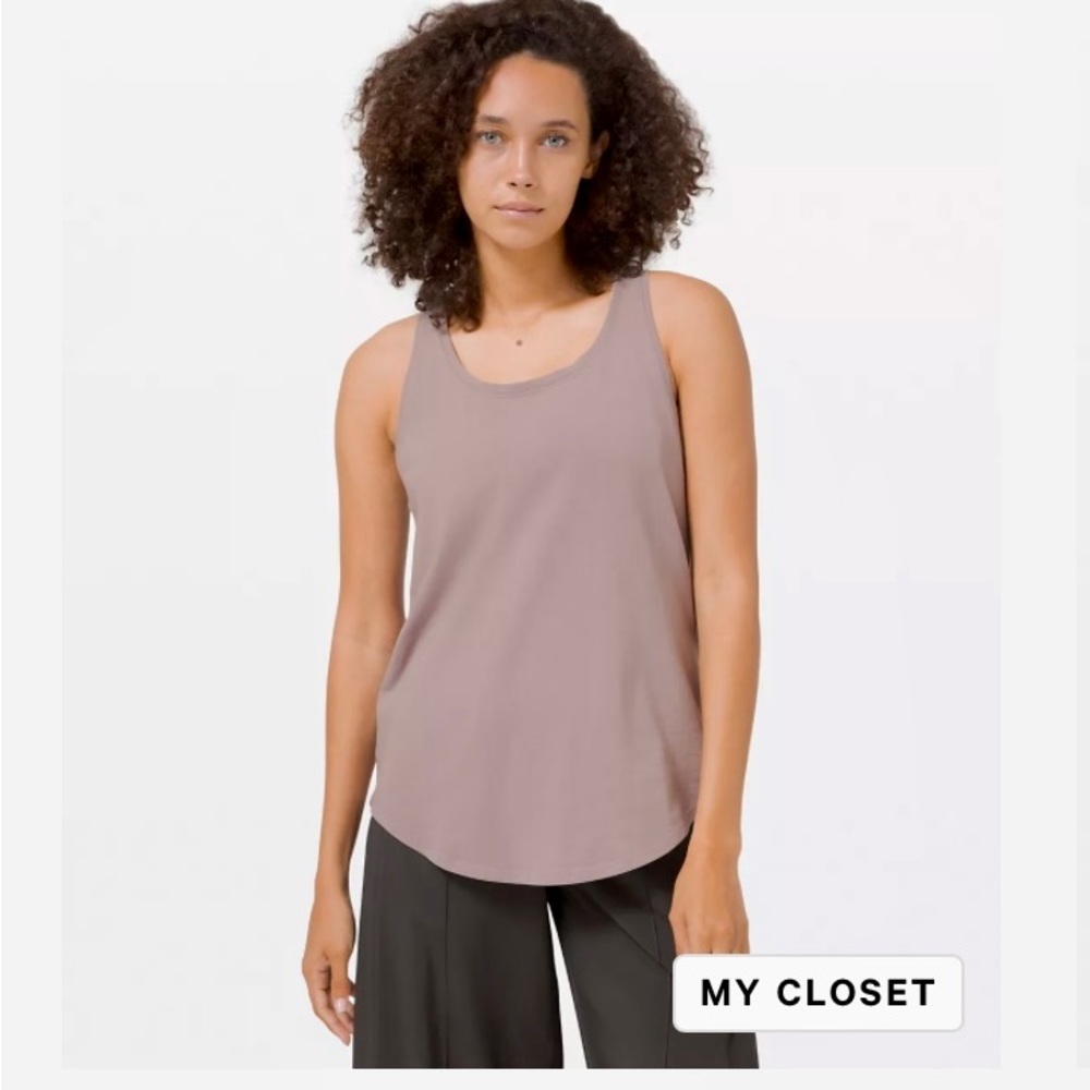 Lululemon, pleated, love tank size 0 violet verbena